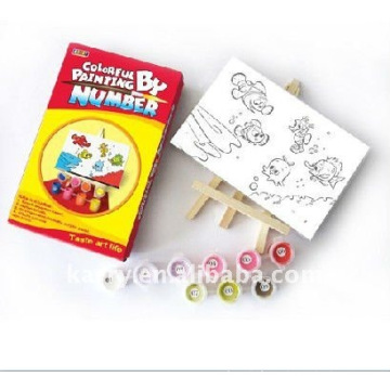 DIY number painting canvas set promotional gift